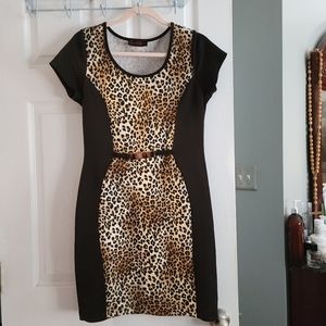 Dress with animal print